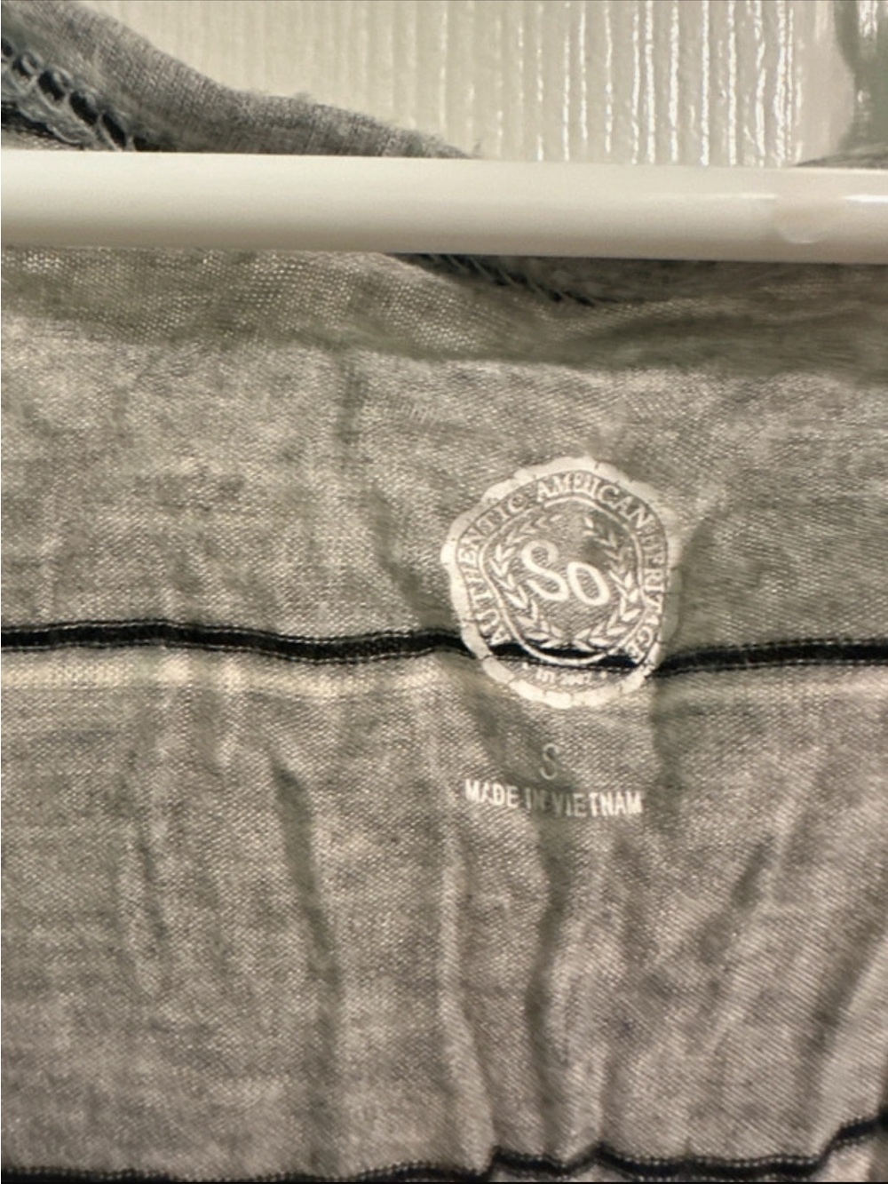 SO Gray Striped Scoop Neck Pocket Tee - Picture 4 of 7